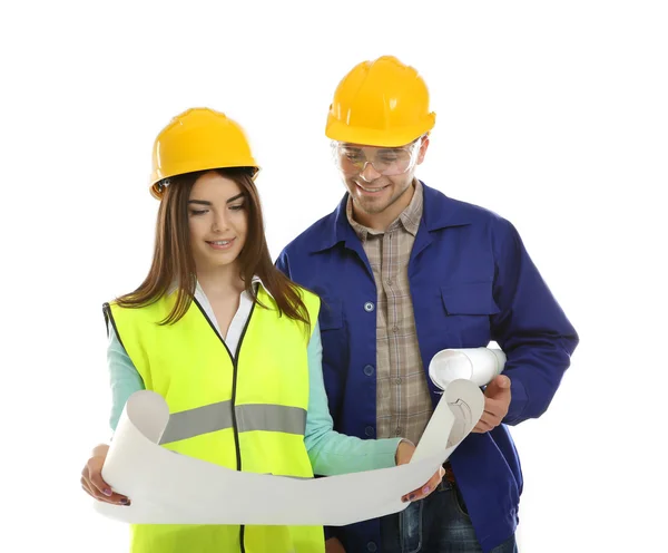 Man en vrouw in uniform — Stockfoto