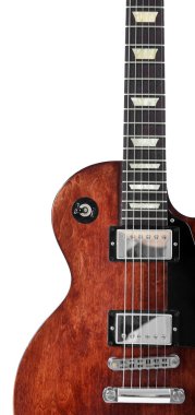 Brown electric guitar clipart