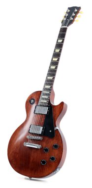 Kahverengi elektro gitar