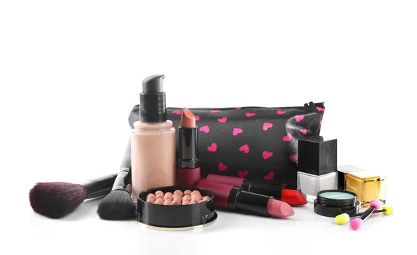 Makeup set with beautician — Stock Photo, Image