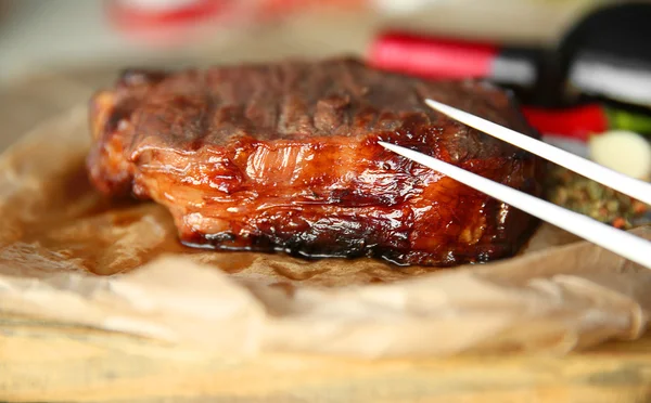 Pečený Vepřový steak — Stock fotografie