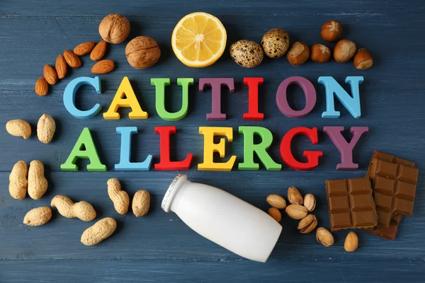 Αλλεργία τροφίμων έννοια — Φωτογραφία Αρχείου
