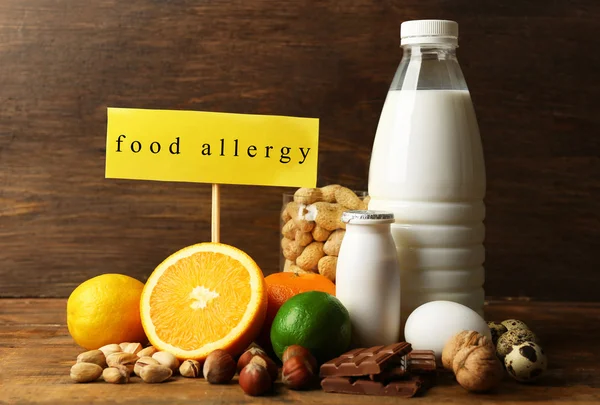 Концепция аллергического питания — стоковое фото