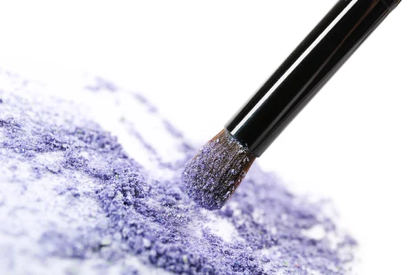 Make-up Pinsel mit kosmetischem Puder — Stockfoto