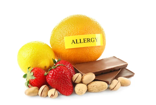 Σύνολο των τροφίμων αλλεργικές — Φωτογραφία Αρχείου