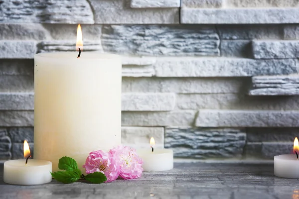 Composición de velas aromáticas — Foto de Stock