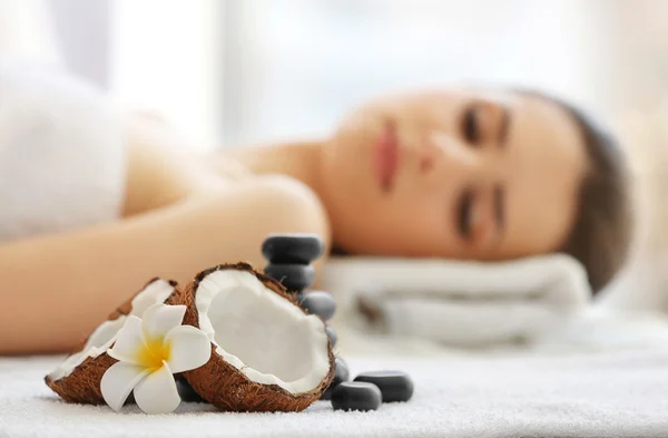 Spa siap dengan kelapa — Stok Foto