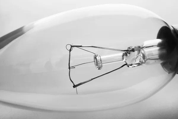 Лампочка на білому — стокове фото
