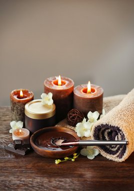 Spa çikolata mumlar ile ayarla 