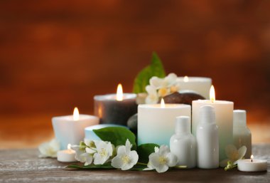 Mumlar ile Spa kompozisyon 