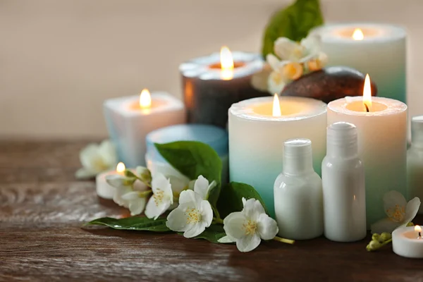 Spa composition with candles — Stock Photo, Image