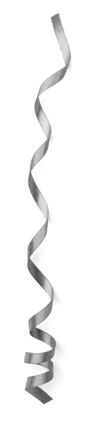 Grey ribbon on a white — Stock Photo, Image