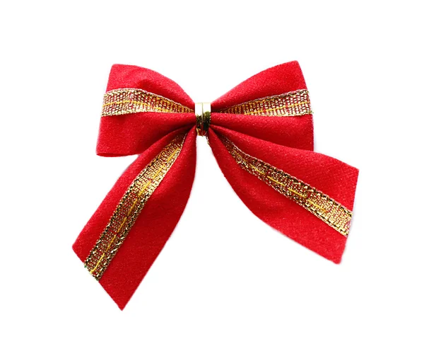 Red ribbon bow — Stock Photo, Image