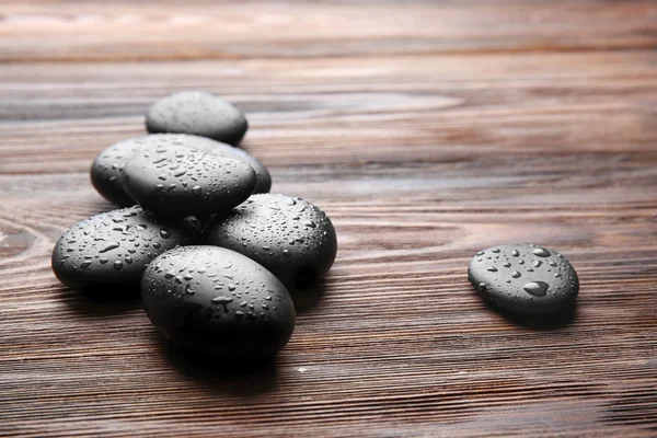 Black stones for therapy — Stock Photo, Image