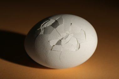 kırık yumurta yakın çekim