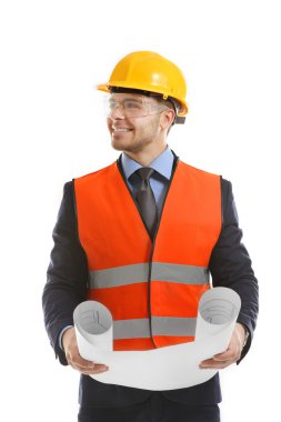 Mühendis yelek ve kask