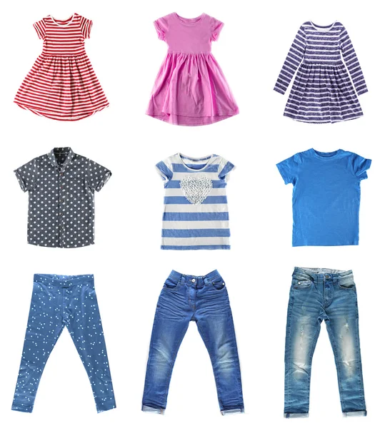 Collage of children clothes — Stock Photo, Image