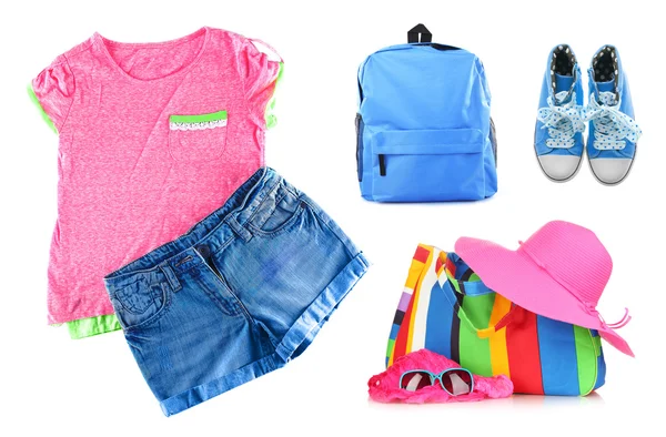 Set of girl summer clothes — Stock Photo, Image