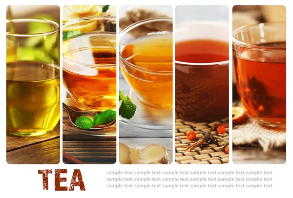 Sada různých čaje — Stock fotografie