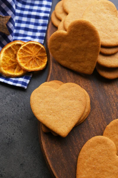 Biscotti a forma di cuore — Foto Stock