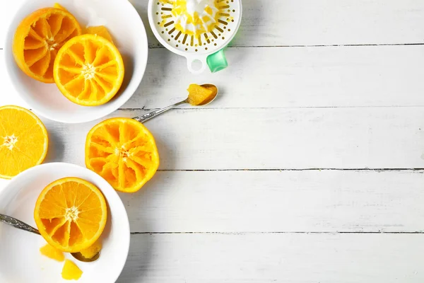 Comer naranjas con cuchara — Foto de Stock