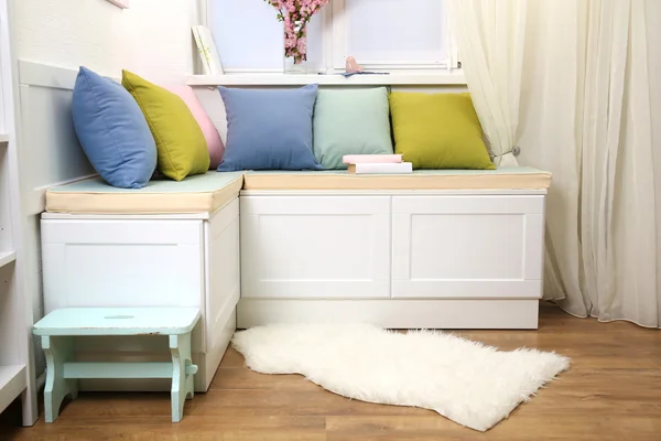 Yastıklar köşe mobilya — Stok fotoğraf