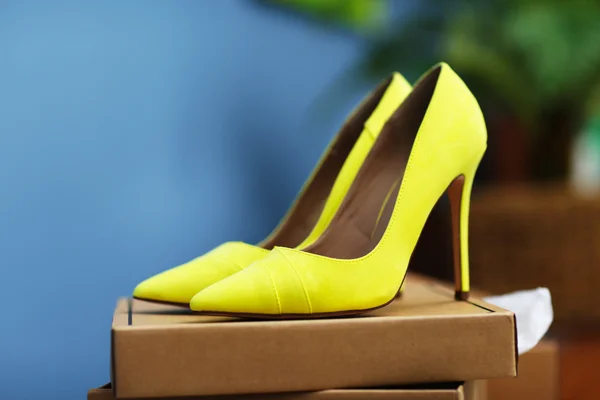 Модная стильная женская обувь — стоковое фото