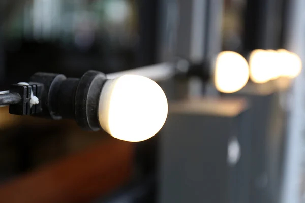 Bombillas en el fondo — Foto de Stock