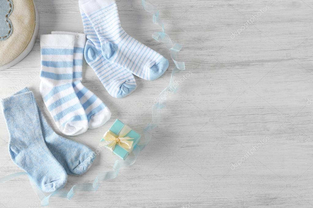 baby socks on