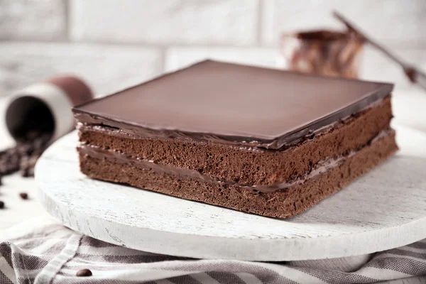 Lekkere chocoladetaart — Stockfoto