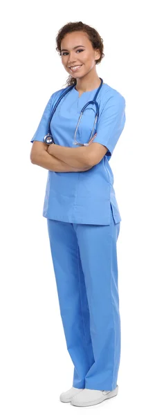 Beautiful African American female doctor — Stock Photo, Image