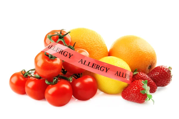 Reihe von allergischen Lebensmitteln — Stockfoto