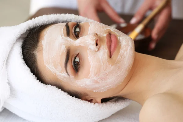 Young woman having mask — Stock Photo, Image