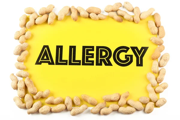Nut allergy sign — Stock Photo, Image