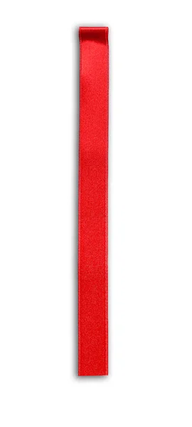 Red ribbon on white — Stock Photo, Image