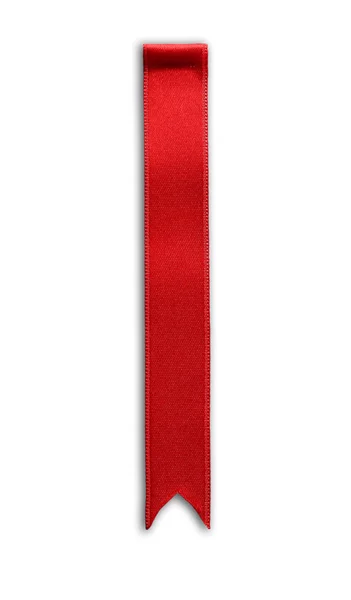 Red ribbon on white — Stock Photo, Image