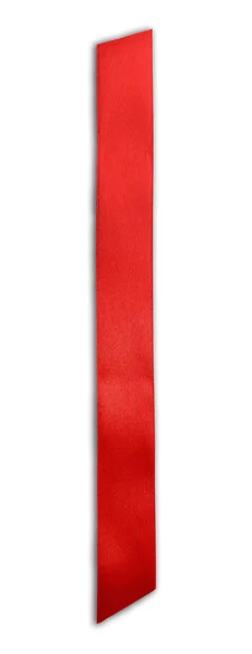 Rött band på vit — Stockfoto