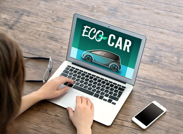 Concetto di auto eco — Foto Stock
