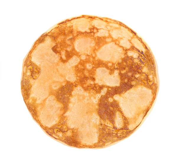 Fried pancake on white — Stock Photo, Image