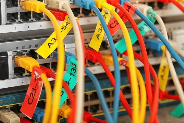 Ethernet-kabels aangesloten — Stockfoto