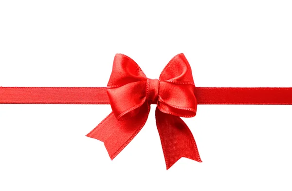 Red ribbon bow — Stock Photo, Image