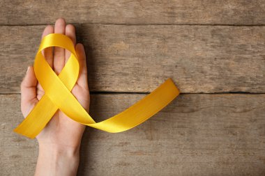 Yellow awareness ribbon clipart
