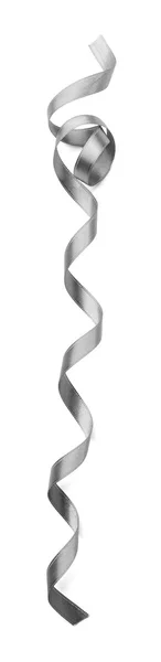 Grey ribbon on a white — Stock Photo, Image