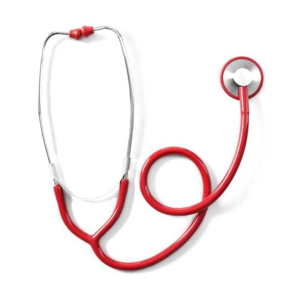 Beyaz üzerine sağlık stetoskop — Stok fotoğraf