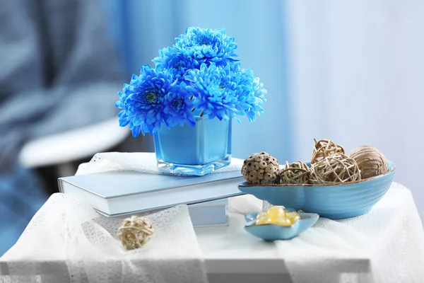 Blauwe home decor — Stockfoto