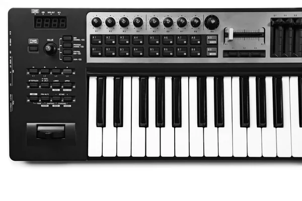 Tastatur des elektrischen Synthesizers — Stockfoto