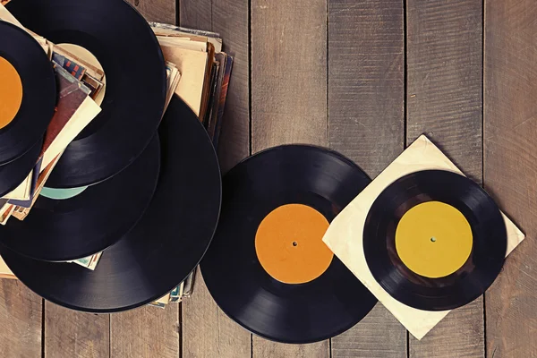 Pile of old vinyl records — Stock Photo, Image