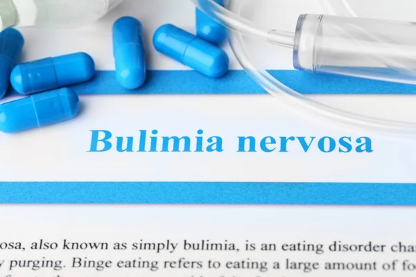Concepto de bulimia. Material médico — Foto de Stock