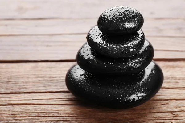 Stack of spa hot stones — Stock Photo, Image