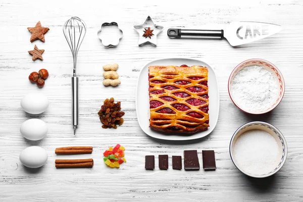 Pie matlagning ingredienser — Stockfoto